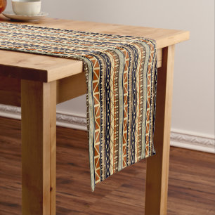 Ethnic african tribal geometric  pattern short table runner