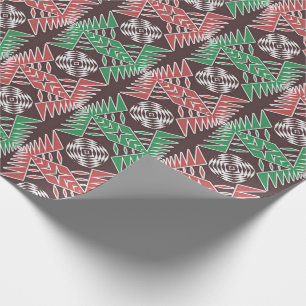 Ethnic African Tribal  Geometric Wrapping Paper