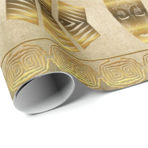 Ethnic African Tribal Geometric Wrapping Paper