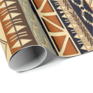 Ethnic African Tribal  Geometric Wrapping Paper