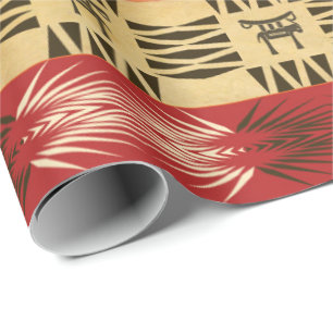 Ethnic African Tribal  Geometric Wrapping Paper