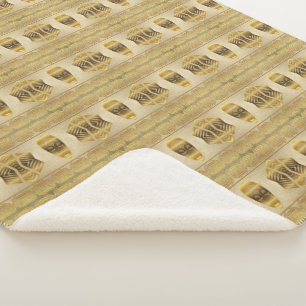 Ethnic african tribal mask pattern. sherpa blanket