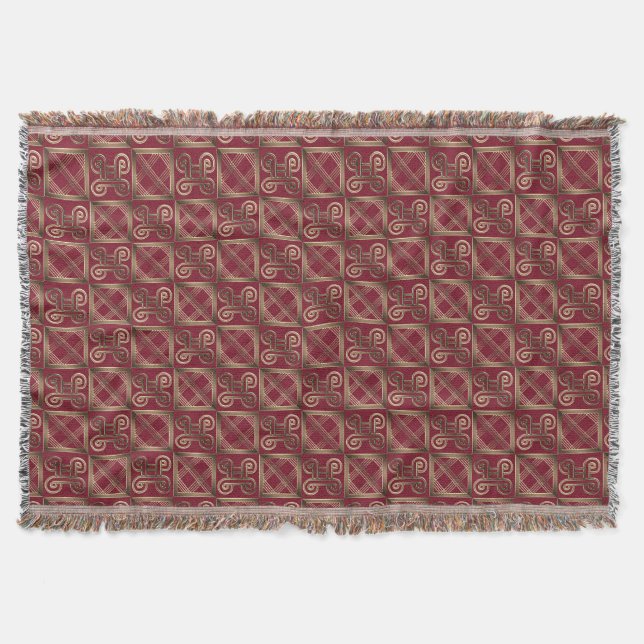 Ethnic african tribal pattern.Adinkra. Throw Blanket (Front)