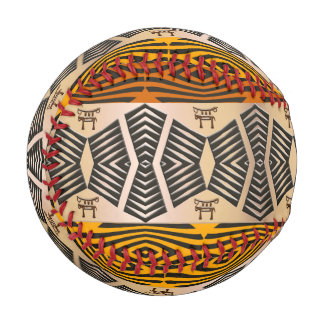 ethnic african tribal pattern baseball