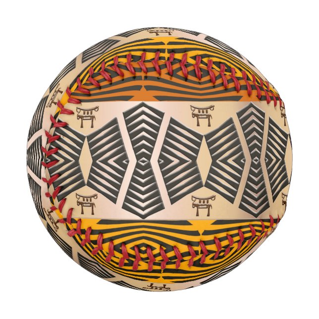 ethnic african tribal pattern baseball (Back Right)