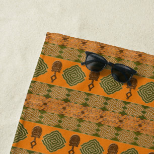 ethnic african tribal pattern beach towel