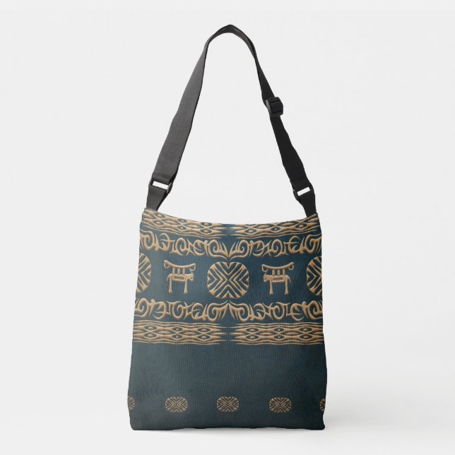 ethnic african tribal pattern crossbody bag (Front)