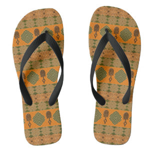 ethnic african tribal pattern flip flops