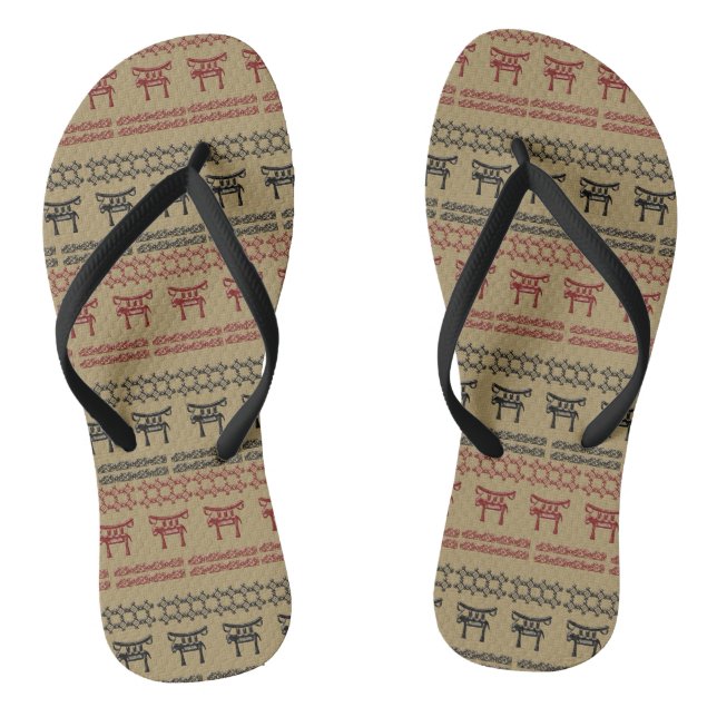 ethnic african tribal pattern flip flops (Footbed)