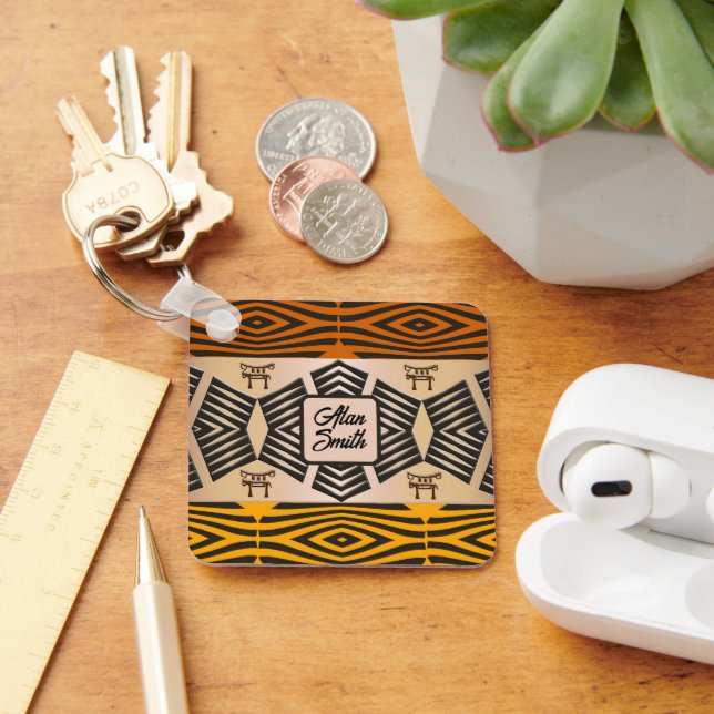 ethnic african tribal pattern keychain (Desk)