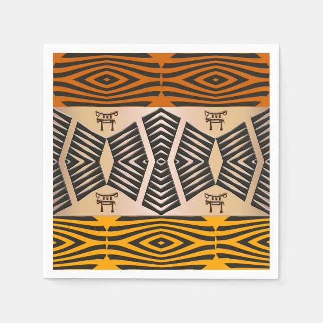 ethnic african tribal pattern napkin (Front)
