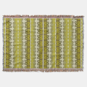 Ethnic african tribal pattern with Adinkra simbols Throw Blanket
