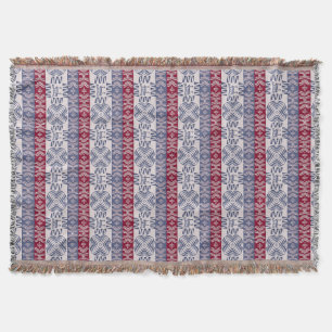 Ethnic african tribal pattern with  simbols throw blanket