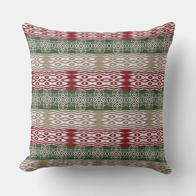 Ethnic African tribal stripes pattern Cushion (Front)