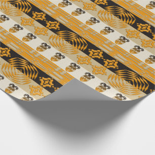 Ethnic African Tribal Stripes Pattern Wrapping Paper