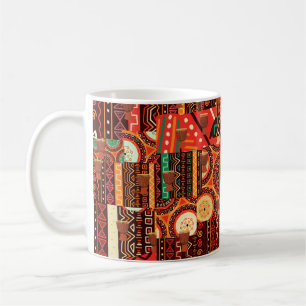 Ethnic Afrocentric Kente Tribal Pattern Coffee Mug