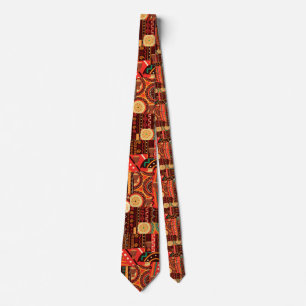 Ethnic Afrocentric Kente Tribal Pattern Tie