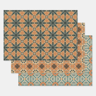 Ethnic American Boho Art Pattern Set 1 Wrapping Paper Sheet
