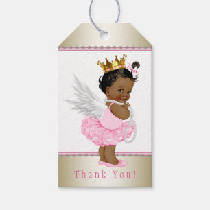 Ethnic Angel Girl Baby Shower Gift Tags