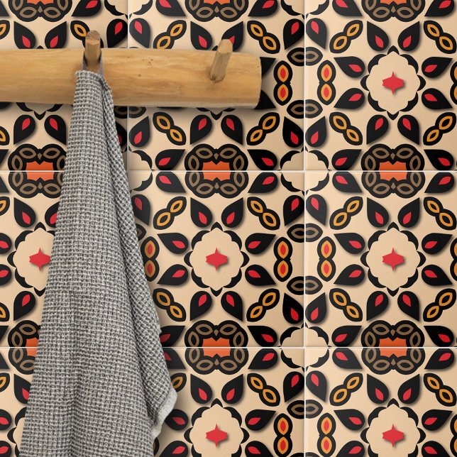 Ethnic Arabesque Symmetrical Geometric Pattern Tile (Creator Uploaded)