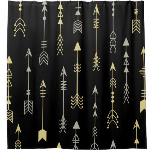 Ethnic Arrow: Seamless Pattern Design Shower Curtain