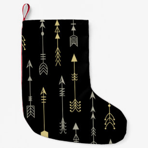 Ethnic Arrow: Seamless Pattern Design Small Christmas Stocking