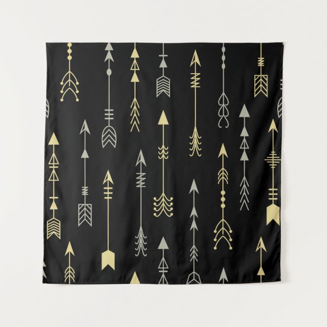 Ethnic Arrow: Seamless Pattern Design Tapestry (Front)