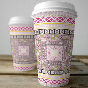 Ethnic art paper cups