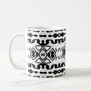 Ethnic Aztec, Vintage Striped Pattern. Coffee Mug