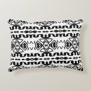 Ethnic Aztec, Vintage Striped Pattern. Decorative Cushion