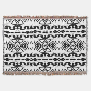 Ethnic Aztec, Vintage Striped Pattern. Throw Blanket