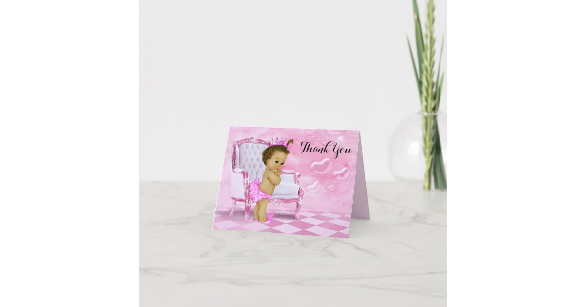 Ethnic Baby Girl Shower Thank You Zazzle Co Uk