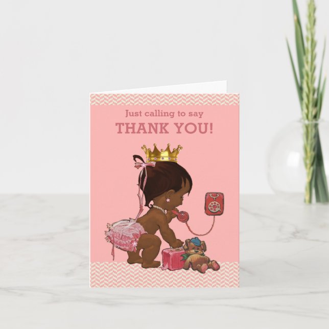 Ethnic Baby Princess Ringing To Say Thank You (Front)