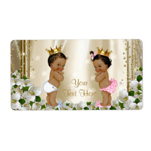 Ethnic Baby Shower Water Bottle Labels