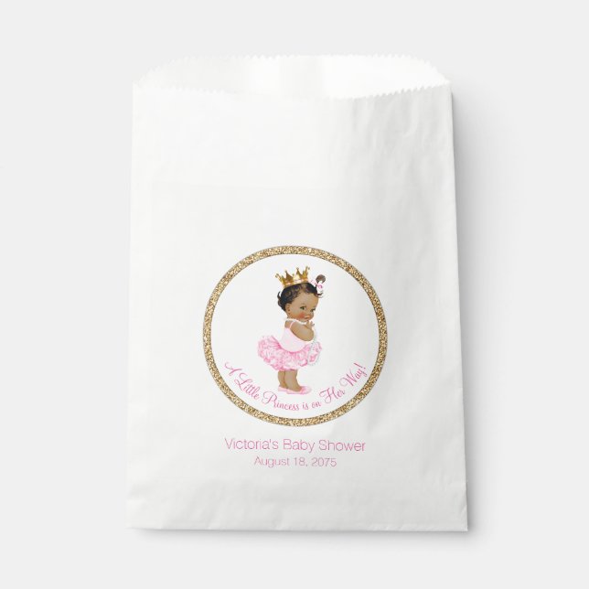Ethnic Ballerina Princess Baby Shower Favour Bags (Front)
