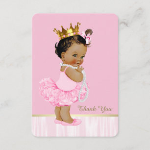 Ethnic Ballerina Tutu Baby Shower Thank You