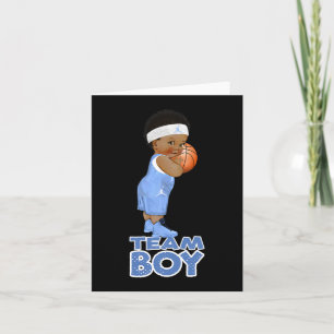 Ethnic Basketball Team Boy Baby Card