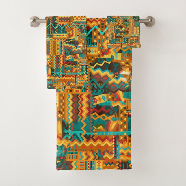 Ethnic Bathroom Towel Set (Insitu)