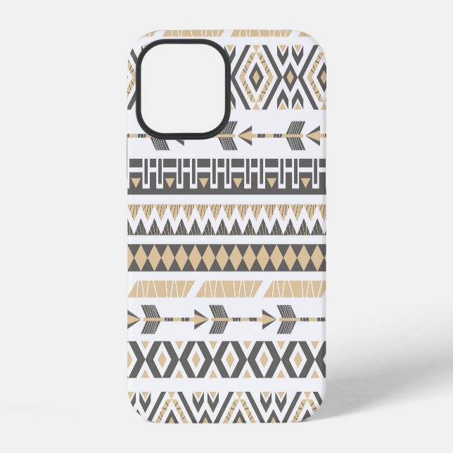 Ethnic Beige Seamless: Vintage Pattern iPhone Case (Back)