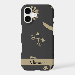 Ethnic Black and Beige Native Print