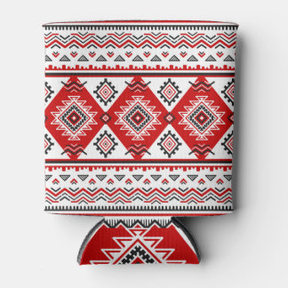 Ethnic black white red, Ukrainian motifs. Can Cooler