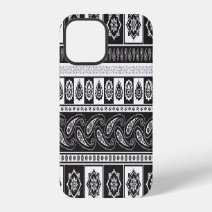 Ethnic Black White: Timeless Pattern iPhone 12 Case