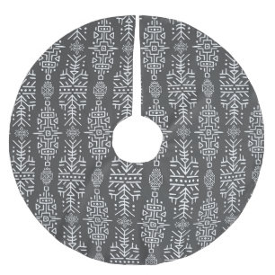 Ethnic Boho Chic: Seamless Tribal Design Brushed Polyester Tree Skirt