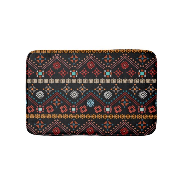 Ethnic Boho: Colourful Tribal Seamless. Bath Mat (Front)
