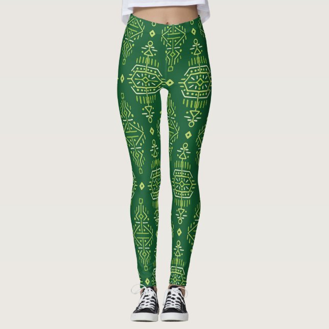 Ethnic Boho: Creative Tribal Seamless. Leggings (Front)