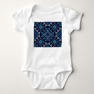 Ethnic Boho Embroidery Seamless Pattern Baby Bodysuit