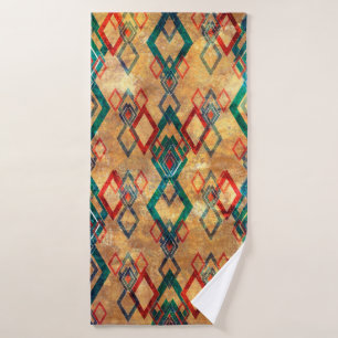 Ethnic boho grunge old pattern. Tribal art print. Bath Towel