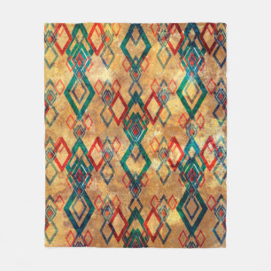 Ethnic boho grunge old pattern. Tribal art print.  Fleece Blanket
