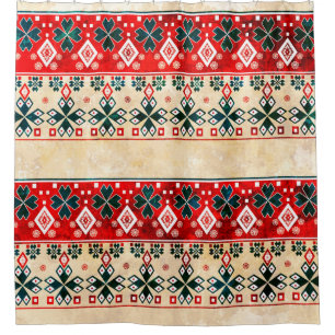 Ethnic boho grunge old pattern. Tribal art print. Shower Curtain
