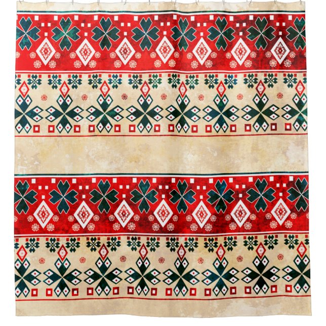 Ethnic boho grunge old pattern. Tribal art print.  Shower Curtain (Front)